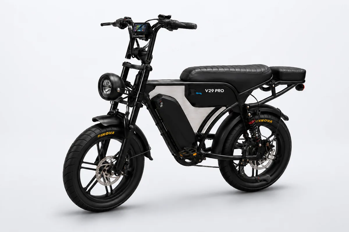 V29 Pro — bicicleta elétrica 1000W com até 120 km de autonomia