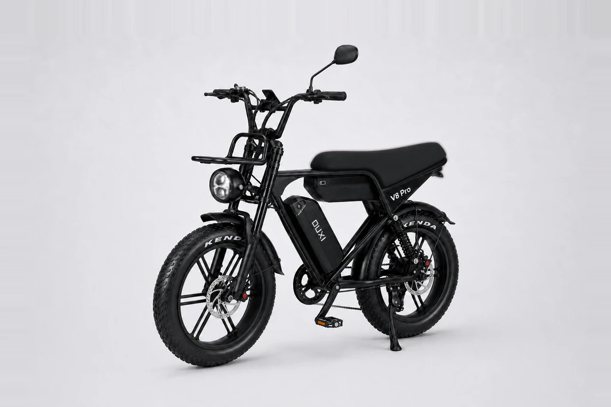 V8 Pro Max — e-bike premium 1000W com 2 baterias removíveis